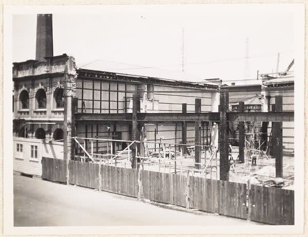 Armagh Street and girders, 1938