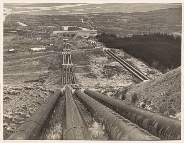 Intake pipes at Lake Coleridge, 1936
