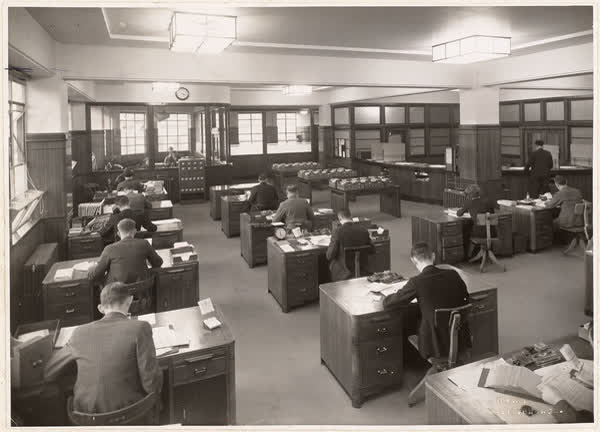 Clerical staff of MED office, 1930