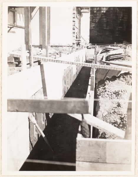 MED construction site trench, 1937