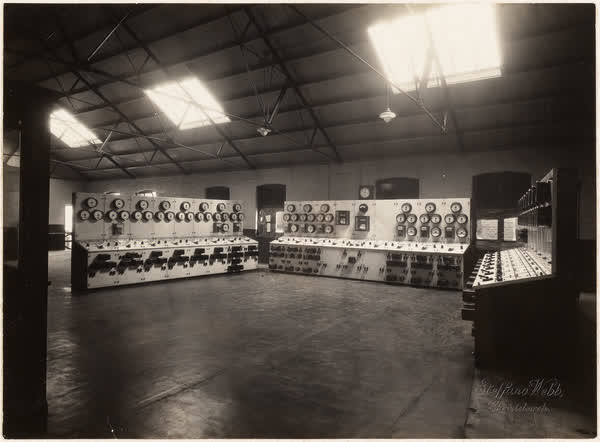 Control room of converter station, 1920