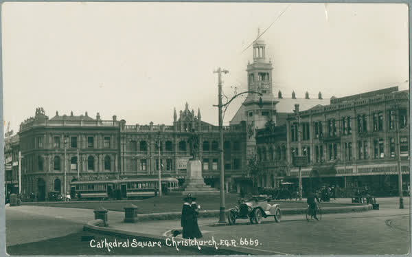 Woman in Cathedral Square, 1918