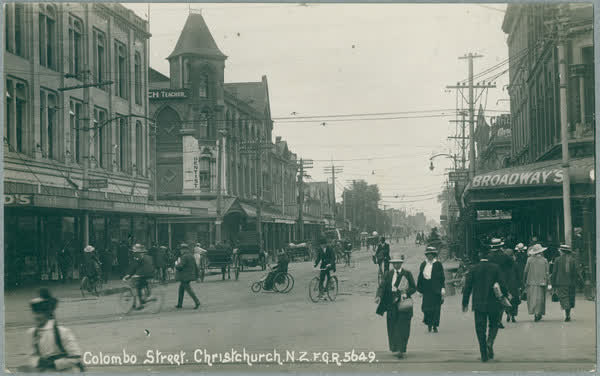 Colombo Street, Christchurch, 1900