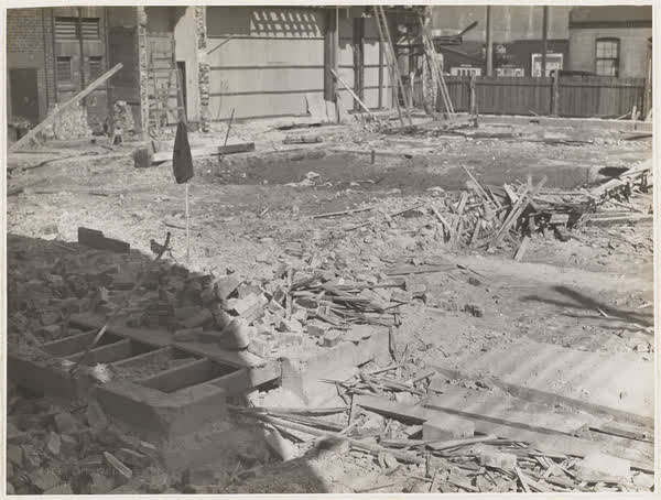 Site of MED demolition, 1937