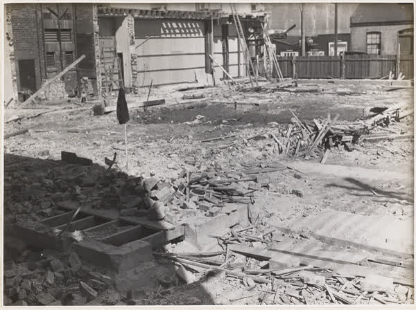 Site of MED demolition, 1937