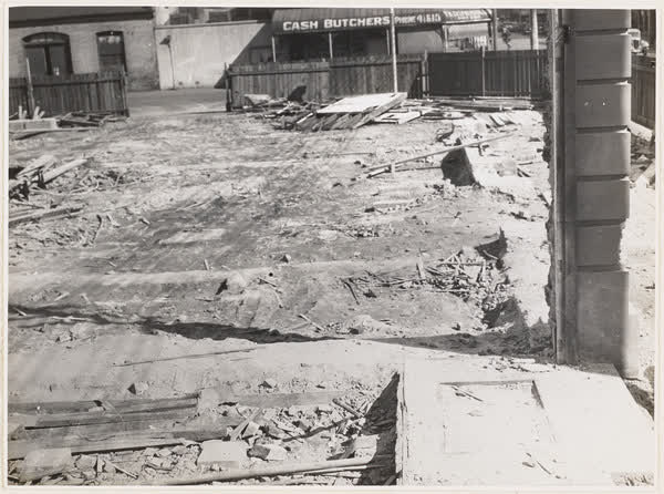 Site of demolished MED building, 1937