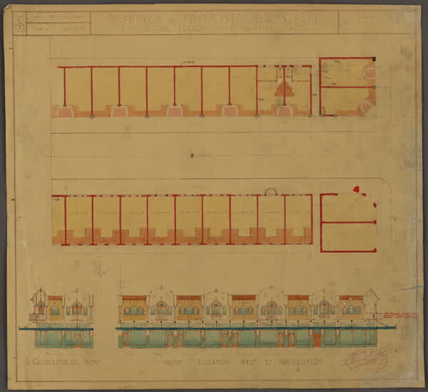 Drawing of proposed new street connecting Armagh & Gloucester Street, 1930