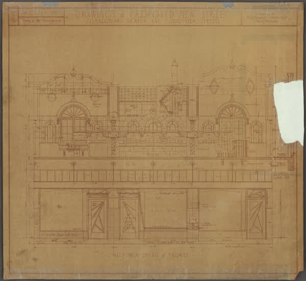 Drawing of proposed new street connecting Armagh & Gloucester Street, 1930