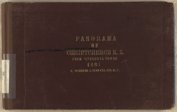 Front cover, Panorama of Christchurch, 1881