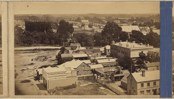 E. Wheeler & Son building in Cathedral Square, 1881