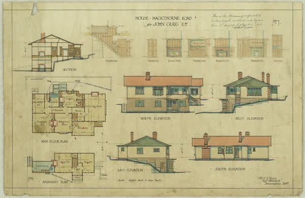 House: Hackthorne Road for John Craig Esq., 1916