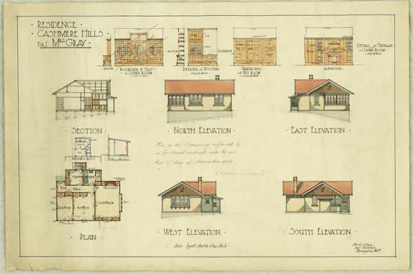 Residence: Cashmere Hills for Mrs Grey, 1919