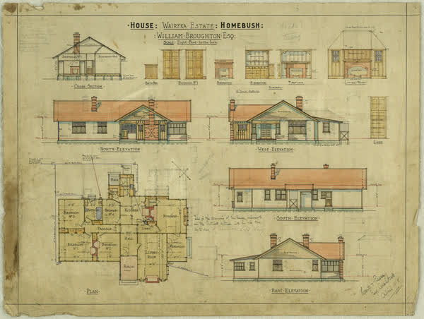 House: Waireka Estate, Homebush for William Broughton Esq., 1915