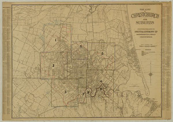 The city of Christchurch and suburbs, 1910