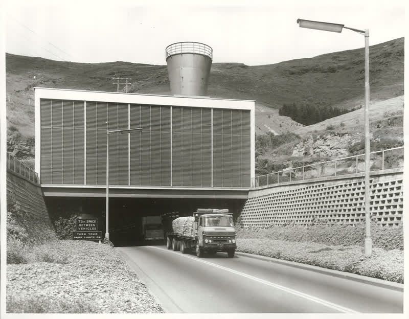 Lyttelton Road Tunnel, opened in 1964, 1974