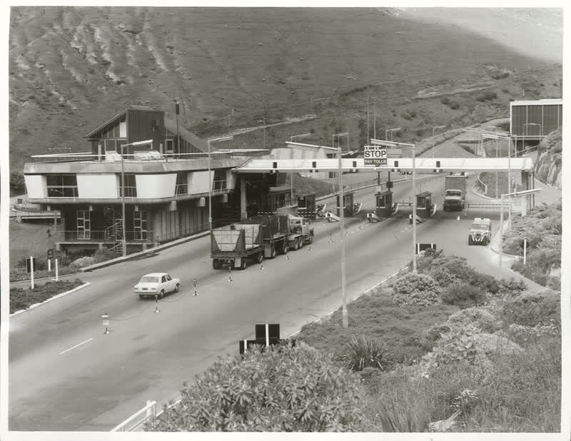 Lyttelton Road Tunnel, opened in 1964, 1974
