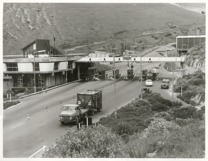 Lyttelton Road Tunnel, opened in 1964, 1974