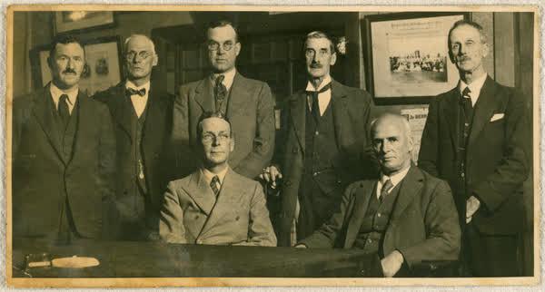 Seven committee members of Pioneer Amateur Motor and Sports Club, 1930
