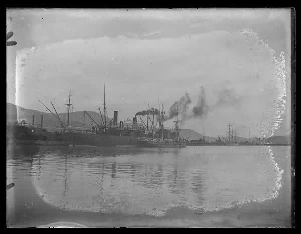 Ships in Lyttelton Harbour, 1890