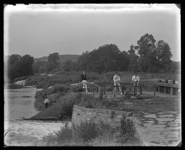 Fishing at the weir, 1900