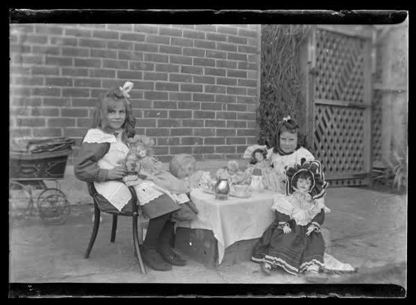 A doll tea party, 1900