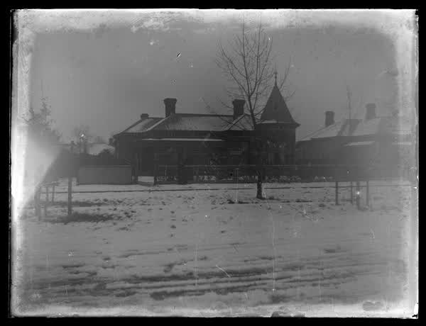 Villas in the snow, 1900