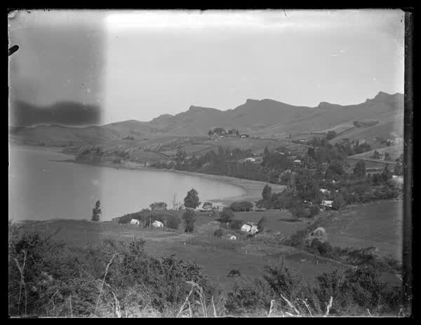 Houses on Banks Peninsula, 1900