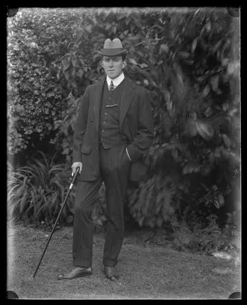 Young man in a garden, 1900