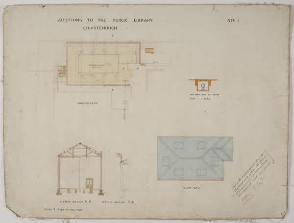 Additions to the Public Library. Christchurch, 1893