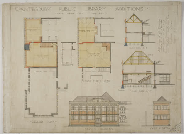 Canterbury Public Library. Additions, 1923