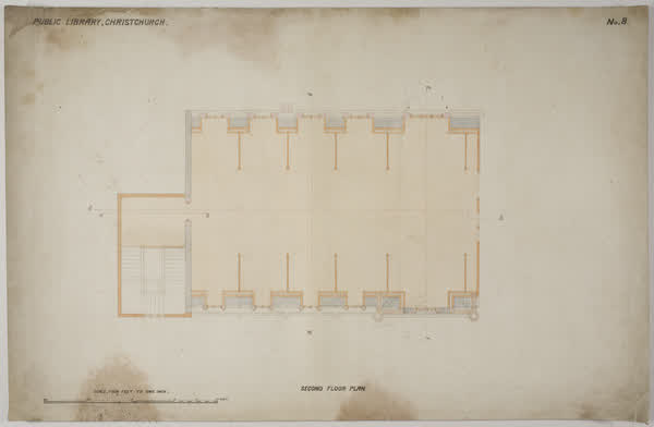 Public Library. Christchurch, 1870
