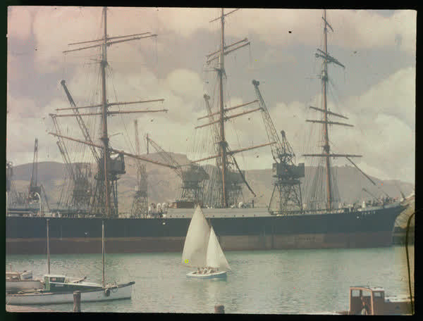 Pamir in Lyttelton Harbour, 1957