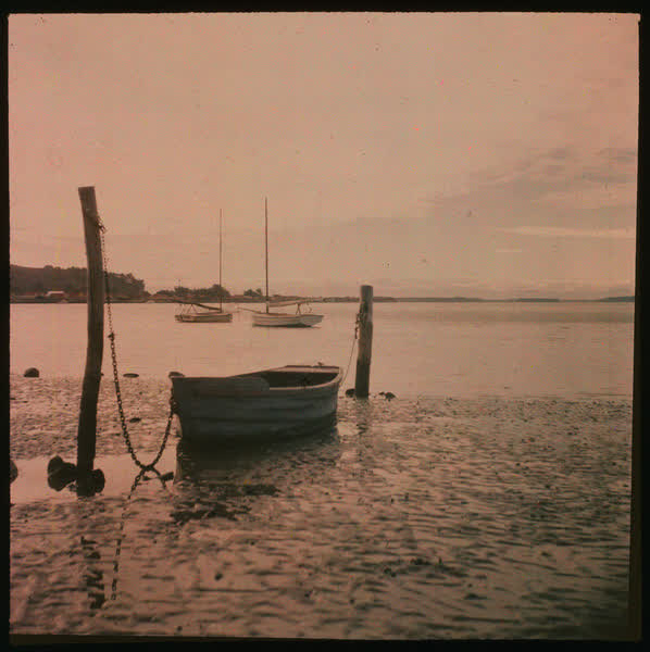 Dinghy beached, 1950