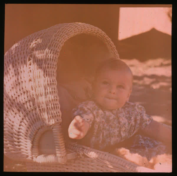 Baby in a stroller, 1950