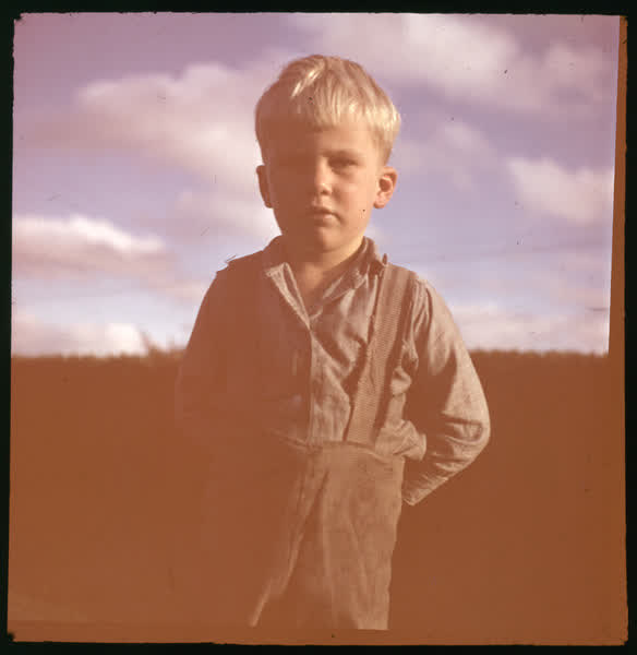 Boy in dungarees, 1950