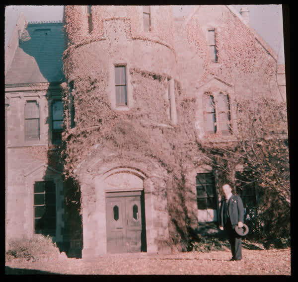 Canterbury College Observatory front door, 1950