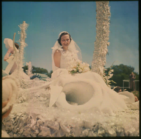 Woman on Centennial Bride Float (No.35), 1950