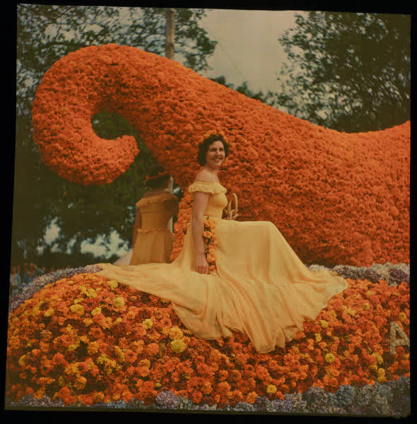 Woman on Ashburton Float, 1951
