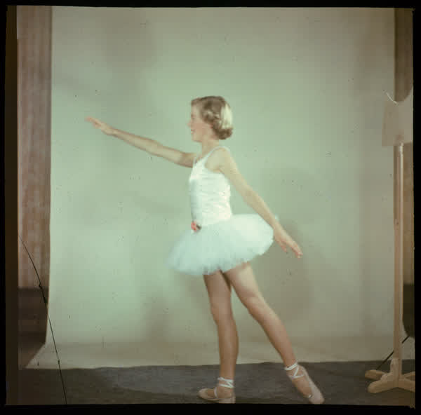 Girl dressed as a ballerina, 1950