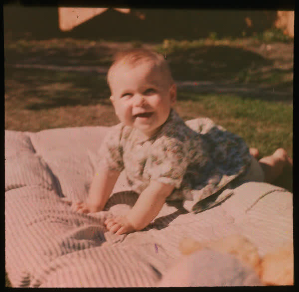 Baby on a blanket, 1950