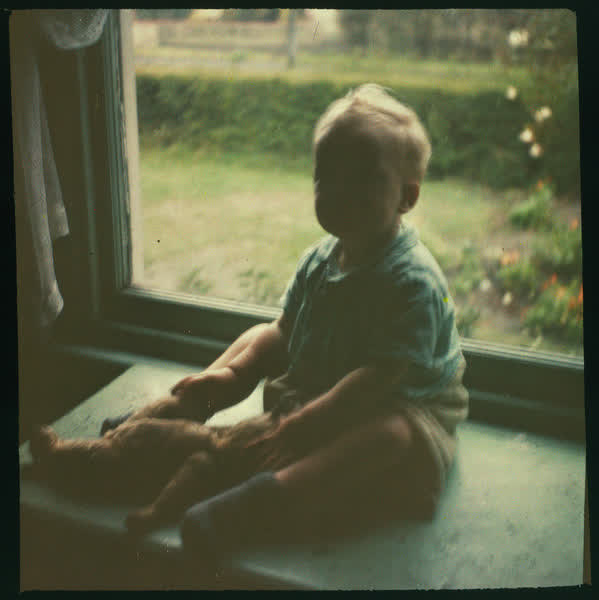 Baby on a window sill, 1950