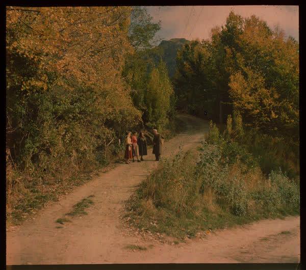 People on a walk, 1950