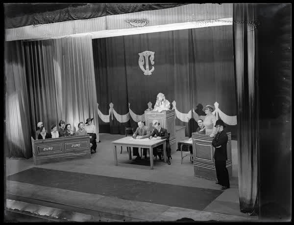 Scene during a vaudeville and revue show at St James Theatre, 1936