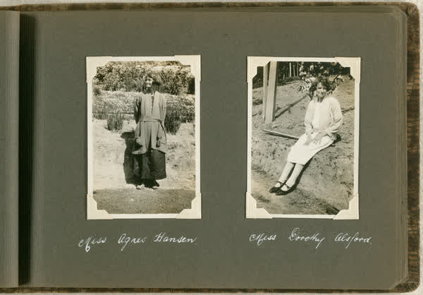 Miss Agnes Hansen, and Miss Dorothy Alsford, 1913
