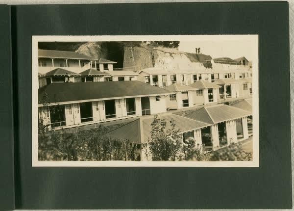 Three rows of women’s shelters at Sanatorium, 1913