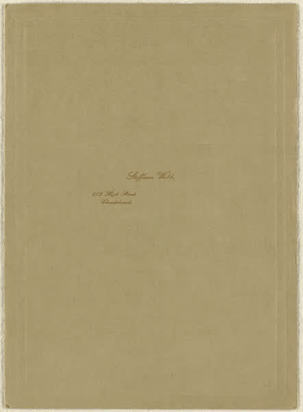 Steffano Webb Photographic Studio photograph folder, 1913