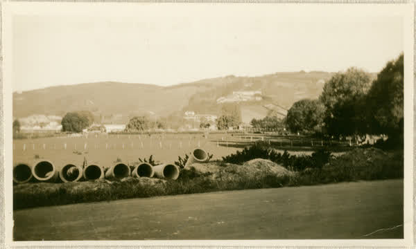 Looking across fields to Cashmere Sanatorium in distance, 1930