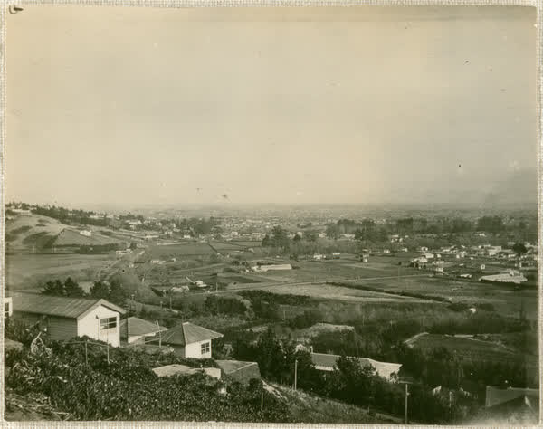 Looking across Beckenham and Spreydon from the Sanatorium, 1921