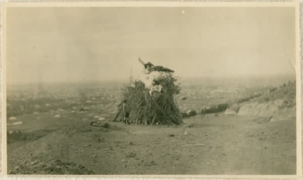 Armistice bonfire, 1918