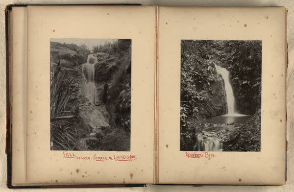 Waterfalls on Port Hills and Kennedys Bush, 1900